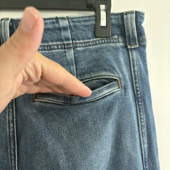MADEWELL Tapered Orta Denim Trousers Size 29 High Waisted Barrel StyleStructured - Picture 7 of 9